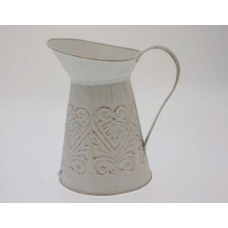 White Metal Lipped Jug